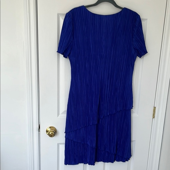 Blue Ribbed Dress - Picture 8 of 9